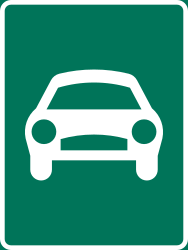 Beginn einer Kraftfahrstraße.