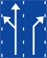 Übersicht der Fahrstreifen und Fahrtrichtungen.
