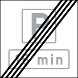 Ende der Parkzeitbegrenzungszone.