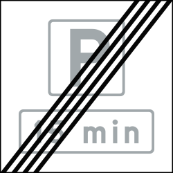 Ende der Parkzeitbegrenzungszone.