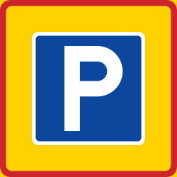 Beginn einer Parkzone.