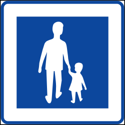 Beginn einer Fußgängerzone.