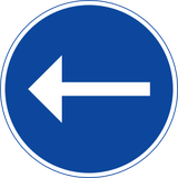 Links fahren vorgeschrieben.