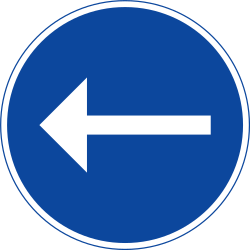 Links fahren vorgeschrieben.
