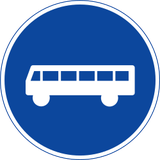 Vorgeschriebener Busfahrstreifen.