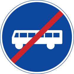 Ende des vorgeschriebenen Busfahrstreifens.