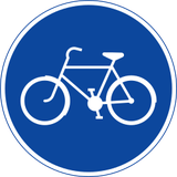 Vorgeschriebener Radweg.