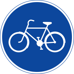 Vorgeschriebener Radweg.