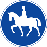 Vorgeschriebener Reitweg.