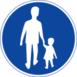 Vorgeschriebener Gehweg.