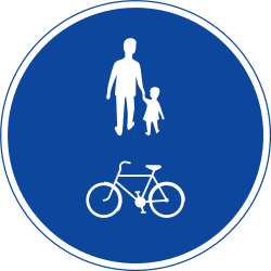 Gemeinsamer Geh- und Radweg vorgeschrieben.