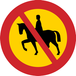 Reiter verboten.
