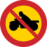 Motorräder verboten.