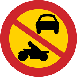 Motorräder und Pkw verboten.