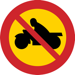 Motorräder verboten.
