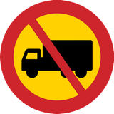 Lastwagen verboten.