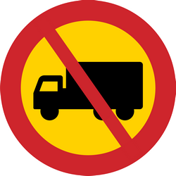 Lastwagen verboten.