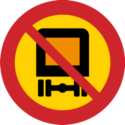 Fahrzeuge mit gefährlichen Gütern verboten.