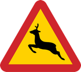 Warnung vor Wildwechsel.