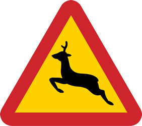 Warnung vor Wildwechsel.