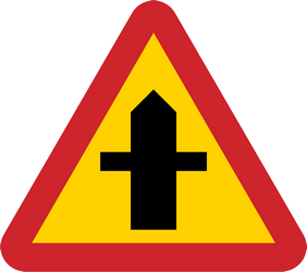 Vorfahrt an der Kreuzung.
