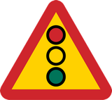 Warnung vor Ampeln voraus.