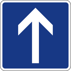 Tek yönlü yol.