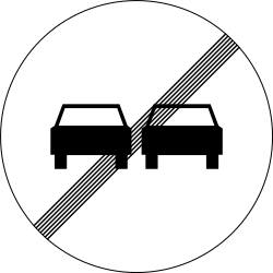 End of the overtaking prohibition.