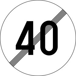 End of the speed limit.