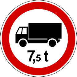 Trucks heavier than indicated prohibited.