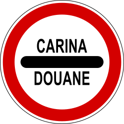 Entry prohibited (checkpoint).