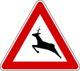 Warnung vor Wildwechsel.