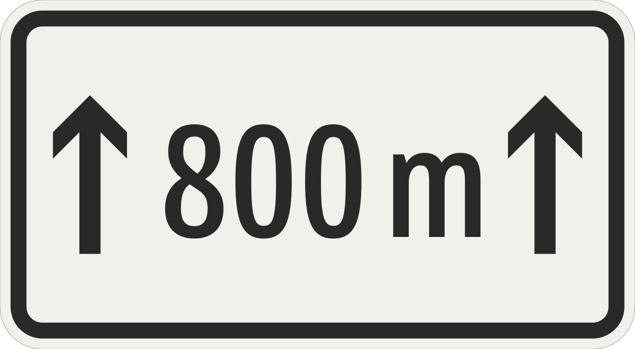 Für ... Meter.
