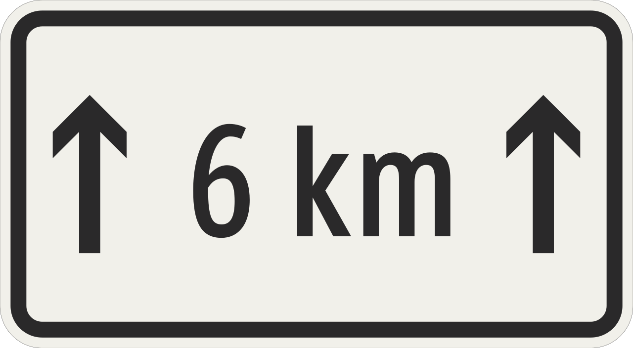 Für ... Kilometer.