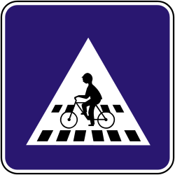 Radfahrerüberweg.