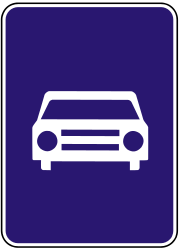 Beginn einer Kraftfahrstraße.