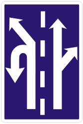 Übersicht der Fahrstreifen und Fahrtrichtungen.