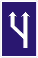 Inicio de un nuevo carril.
