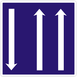 Übersicht der Fahrstreifen und Fahrtrichtungen.