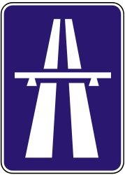 Beginn einer Autobahn.