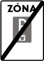 Ende der gebührenpflichtigen Parkzone.