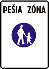 Inicio de zona peatonal.