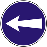 Dirección obligatoria a la izquierda.