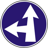 Obligatorio seguir de frente o girar a la izquierda.