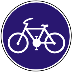 Vorgeschriebener Radweg.