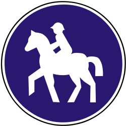 Vorgeschriebener Reitweg.