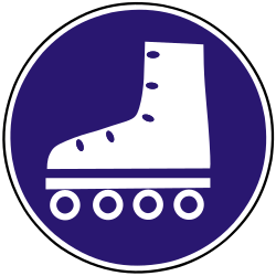 Vorgeschriebener Weg für Skater.