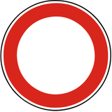 Acceso prohibido en ambos sentidos.