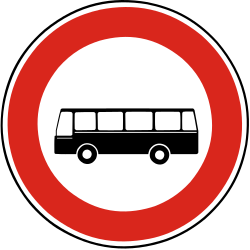 Busse verboten.