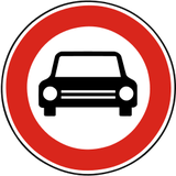 Automóviles prohibidos.